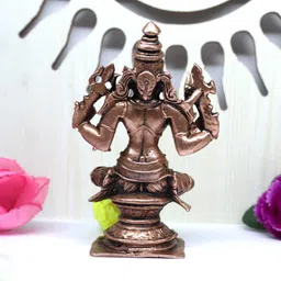 shivam statue maker Mariamman Devi Antique Copper Idol Decorative Showpiece - 9.5 cm image 4