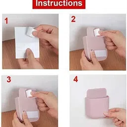 KUBER INDUSTRIES Wall Stand ,Mobile Holder, Multi Purpose Plastic Storage Case box - Mixed Colour Mobile Holder image 4