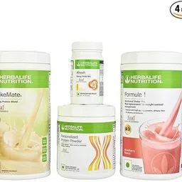 herbalife Weight Loss Combo Formula 1 Shake Mix - STRAWBERRY Flavor, Probiotic DRINK, Personalized Protein Powder 200G, AFRESH ENERGY DRINK -LEMON, SHAKEMATE -500G Powder-picture-21