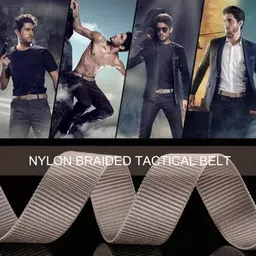 jkm collection Men Casual Multicolor Nylon Belt image 2