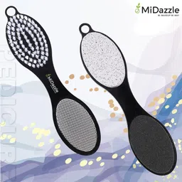 omidazzle 4 In 1 Foot Pedicure Brush, Pumice Stone, Scrubber & File For Soft Care image 3