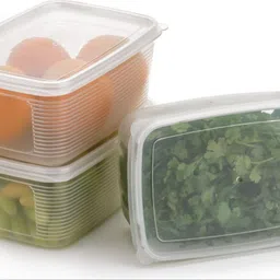 zigmo Plastic Fridge Storage Containers Kitchen Fruit Vegetable Storage Basket Box Dabba Storage Basket image 2