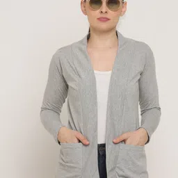 rg trends Women Full Sleeve Grey Shrug-picture-23