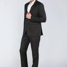 park avenue Men 2SB 2PC NOTCH STND. PLATINUM - SUPER SLM Checkered Suit image 2