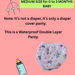 garcy 0-3m Baby PVC Underwear Panty Nappy Potty Training Pant Inner ClothOuter Plastic image 2