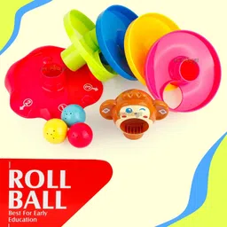 stysol Roll Ball monkey Tower Rolling Ball Bell Tackers Swirl Ball Toy Set image 4