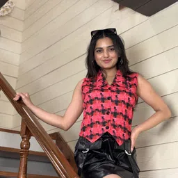 tandul Checkered Women Waistcoat image 2
