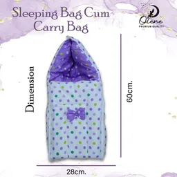 olene Dots Printed Baby Super soft Sleeping Bag 3in1 Cotton For New Born 6 Month Carry Sleeping Bag image 5