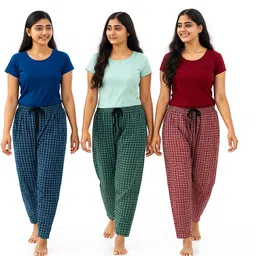 belvine Pack of 3 Women Pyjama image 1