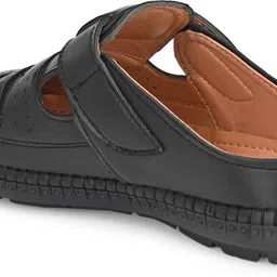 men's avenue Men's Black Half Back open Slip On Formal For Men (Black) Casuals For Men Loafers For Men image 2