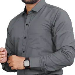 metronaut Men Regular Fit Solid Formal Shirt image 1