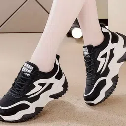 Fabbmate Light Weight Thick Heel Sneakers for Women Sports Shoes Sneakers For Women-picture-20