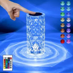 Crystal Diamond Night Light -16 Color RGB Changing LED Lights USB Remote Table Lamp-image-23