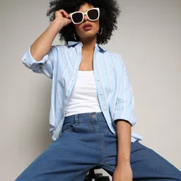 campus sutra Women Regular Fit Checkered Spread Collar Casual Shirt-picture-15