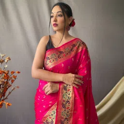 tasrika Woven Paithani Pure Silk Saree image 4