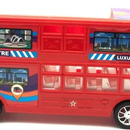 jmv TOYS Bus toy for kids Medium Size Double Decker Bus (Multicolor, Pack of: 1) image 2