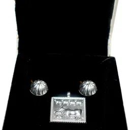 kmj pure silver Ahoi Ashtami Hoi Puja Amulet Pendant, hoi mata dane | sahu ke moti Decorative Showpiece - 1.1 cm image 2