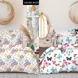 loom haven Cotton Double Flat 240 TC Abstract Bedsheet-picture-38