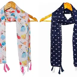 stolevilla Printed Chiffon Women Multicolor Scarf, Stole, Fancy Scarf-picture-43