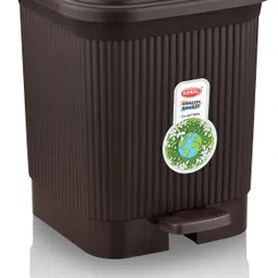 sonal - Square Medium Size Pedal Bin 4 Ltr. - Size(14.5x14.5x21) - Strong & Sturdy - Plastic Dustbin-picture-46
