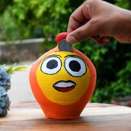 house of common Clay Gullak, Money Bank,Piggy Bank (Pack of 1) Coin Bank-picture-25