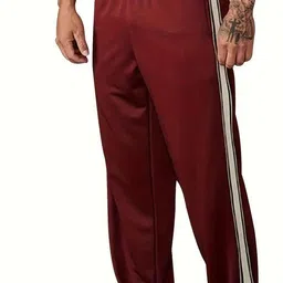 sti Men Solid Red Track Pants image 3