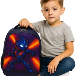 mosu Robot Fire Warrior Navy School Bag Waterproof School Bag-picture-40