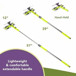 manibam impex Window Glass Cleaner for Solar Panel Window Cleaner Cleaning Brush(Multicolor) Sponge Wet and Dry Broom image 2