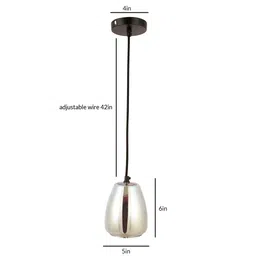 shoppeefry Lexi Glass Metal Hanging Light image 3