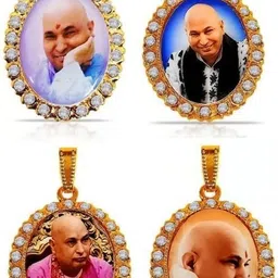 rootwave combo of 4 Blessings Always jai guru ji Mix Design locket Silver Stainless Steel, Steel Pendant-picture-11