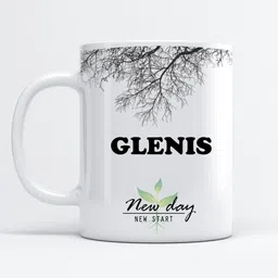 Glenis Printed New Day New Start White Name Model No:NDNS006178 Ceramic Coffee Mug-image-6