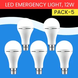 sacro 12W Rechargeable Inverter LED Bulb with Upto 4H.Power Cut Lighting Pack of_5Z81 4 hrs Bulb Emergency Light-picture-28