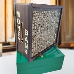 romj Wooden Money Saving Box 100000, Wooden Saving Box Coin Bank image 3