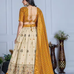 aika Floral Print Semi Stitched Lehenga Choli image 2