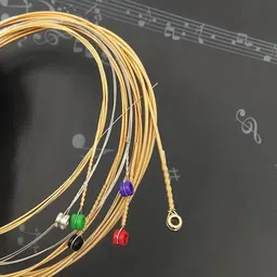 amg music Acoustic Guitar Strings with Capo and Digital Guitar Tuner for Acoustic Guitar Ukulele Guitar String image 2