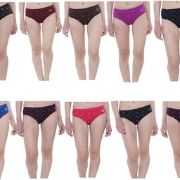 bornify Pack of 10 Women Hipster Multicolor Panty-picture-11