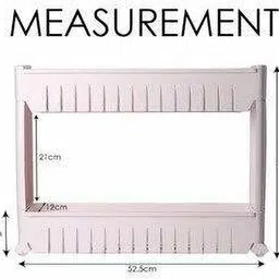 mechon 2 Tier Kitchen Trolley, Easy-To-Move Slide Out Shelf Slim Rack White Plastic Kitchen Trolley image 2