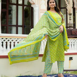 akiko Women Viscose Rayon Kurta Pant Dupatta Set-picture-20