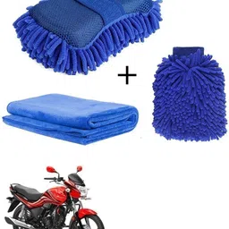 comboking Bike Cleaning Combo - Chenille Microfiber Car Wash Sponge and Gloves - Pack of 3 Combo-picture-24