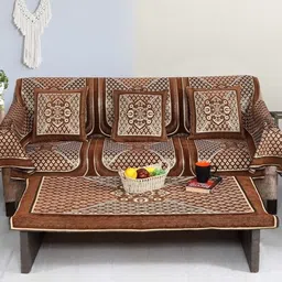nendle Velvet 3+1+1 Seater Sofa Embroidered Cover-picture-12