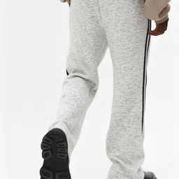 dockstreet Men Striped White Track Pants image 4