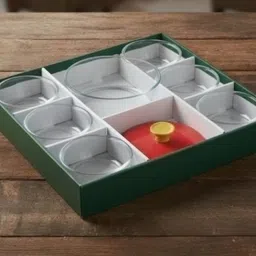 velintra Pack of 7 Glass Casserole & 6 Serving Bowls Set | Dinner Set image 2