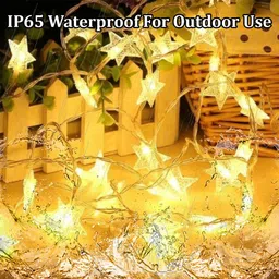 fizzytech 15 LEDs 3 m Yellow Flickering Star Rice Lights image 2