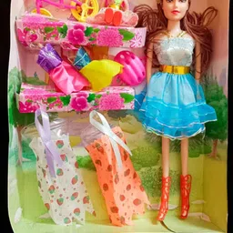 akflicks retty Girl Doll Set Dresses & Accessories Included image 2