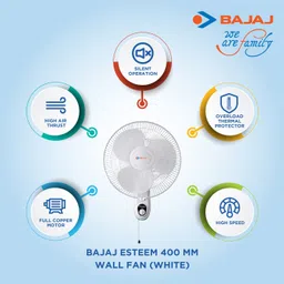 bajaj Esteem 400 mm Wall Fan 400 3 Blade Wall Fan image 2