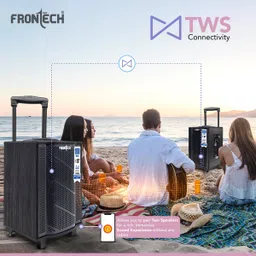 Frontech Nocturn Trolley Neo Speaker | Rechargeable Battery | Guitar & Mic SW-0225 100 W Bluetooth Party Speaker image 4
