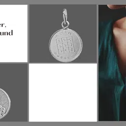 trishakti Silver Surya Yantra Pendant in Round Shape for men and women - (5 gram) Silver Silver Pendant image 4