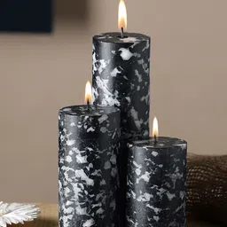 Parkash Candles 3-Pcs Black & White Marble Finish Flora by Gucci Scented Pillar Candles-image-23
