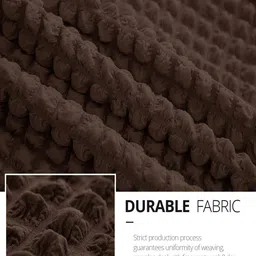 cortina Brown Polyester Stretchable 2 Seater Sofa Cover image 5