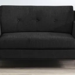 casacraft from pepperfry Amanda Fabric 2 Seater Sofa In Charcoal Grey Colour image 1